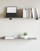 vidaXL Стенни рафтове 4 бр сив сонома 100x20x15 см инженерно дърво