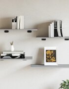 vidaXL Стенни рафтове 4 бр сив сонома 60x30x15 см инженерно дърво