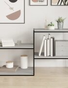 vidaXL Стенни рафтове 4 бр сив сонома 60x40x15 см инженерно дърво