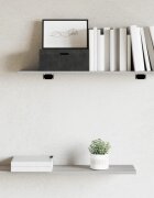 vidaXL Стенни рафтове 4 бр сив сонома 80x20x15 см инженерно дърво