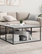 vidaXL Стенни рафтове 4 бр сив сонома 80x40x15 см инженерно дърво
