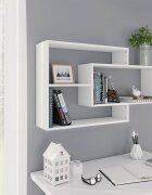 vidaXL Стенни рафтове бели 104x20x585 см инженерно дърво
