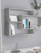 vidaXL Стенни рафтове бетонно сиви 104x20x585 см инженерно дърво