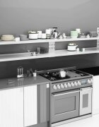vidaXL Стенни рафтове на 2 нива 2 бр неръждаема стомана 300x30 см