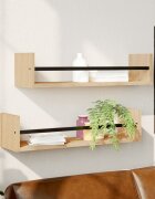 vidaXL Стенни рафтове с пръти 2 бр дъб сонома 60x16x14 см