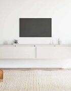 vidaXL Стенни шкафове 2 бр бели 100x30x35 см бор масив