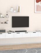 vidaXL Стенни шкафове 2 бр бели 102x30x20 см инженерно дърво