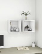 vidaXL Стенни шкафове 2 бр бели 37x37x37 см инженерно дърво