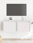 vidaXL Стенни шкафове 2 бр бели 45x30x35 см бор масив