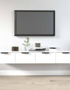 vidaXL Стенни шкафове 2 бр бели 68x30x20 см инженерно дърво