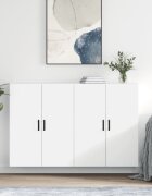 vidaXL Стенни шкафове 2 бр бели 695x34x90 см