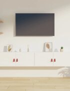 vidaXL Стенни шкафове 2 бр бели 80x30x30 см бор масив