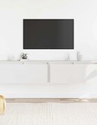 vidaXL Стенни шкафове 2 бр бели 80x30x35 см бор масив