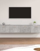 vidaXL Стенни шкафове 2 бр бетонно сиви 100x365x35 см инженерно дърво