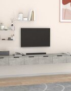 vidaXL Стенни шкафове 2 бр бетонно сиви 102x30x20 см инженерно дърво