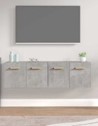 vidaXL Стенни шкафове 2 бр бетонно сиви 60x365x35 см инженерно дърво