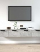 vidaXL Стенни шкафове 2 бр бетонно сиви 68x30x20 см инженерно дърво