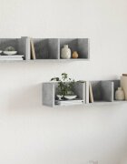 vidaXL Стенни шкафове 2 бр бетонно сиви 75x18x165 см инженерно дърво