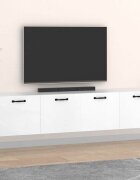 vidaXL Стенни шкафове 2 бр Бял 60x365x35 см инженерно дърво