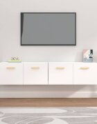 vidaXL Стенни шкафове 2 бр Бял 80x35x365 см инженерно дърво