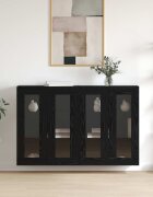 vidaXL Стенни шкафове 2 бр. Черен дъб 695 x 34 x 90 см