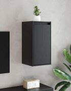 vidaXL Стенни шкафове 2 бр черни 30x30x60 см бор масив