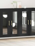 vidaXL Стенни шкафове 2 бр. Черния дъб 695 x 34 x 90 см