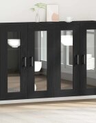 vidaXL Стенни шкафове 2 бр. Черния дъб 695 x 34 x 90 см