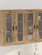 vidaXL Стенни шкафове 2 бр. дъб артизан 695 x 34 x 90 см