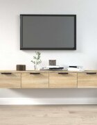 vidaXL Стенни шкафове 2 бр дъб сонома 68x30x20 см инженерно дърво