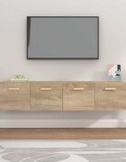 vidaXL Стенни шкафове 2 бр дъб сонома 80x35x365 см инженерно дърво