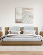 vidaXL Стенни шкафове 2 бр меденокафяви 315x30x30 см бор масив