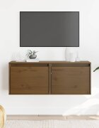 vidaXL Стенни шкафове 2 бр меденокафяви 45x30x35 см бор масив