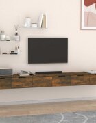 vidaXL Стенни шкафове 2 бр опушен дъб 102x30x20 см инженерно дърво