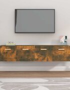 vidaXL Стенни шкафове 2 бр Опушен дъб 80x35x365 см инженерно дърво