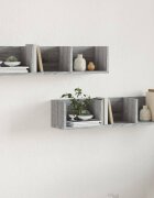 vidaXL Стенни шкафове 2 бр сив сонома 75x18x165 см инженерно дърво