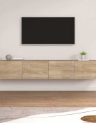 vidaXL Стенни шкафове 2 бр сонома дъб 100x365x35 см инженерно дърво