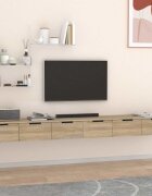 vidaXL Стенни шкафове 2 бр сонома дъб 102x30x20 см инженерно дърво