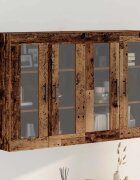 vidaXL Стенни шкафове 2 бр. Старо дърво 695 x 34 x 90 см