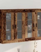 vidaXL Стенни шкафове 2 бр. Старо дърво 695 x 34 x 90 см