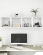 vidaXL Стенни шкафове 4 бр бели 37x37x37 см инженерно дърво