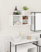 vidaXL Стенни шкафове за баня бели 60x25x30 cm Инженерна дървесина