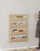 vidaXL Стенни шкафове за обувки 2 бр дъб сонома 80x18x60 см ПДЧ