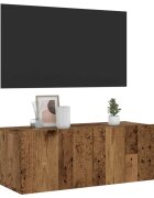 vidaXL Стенни шкафове за телевизори от старо дърво 80x30x30 cm