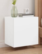 vidaXL Стенни ТB шкафове 2 бр бели 405x30x40 см инженерно дърво