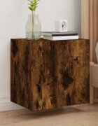 vidaXL Стенни ТB шкафове 2 бр опушен дъб 405x30x40 см инженерно дърво