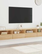 vidaXL Стенни ТB шкафове 2 бр сонома дъб 100x30x30 см инженерно дърво