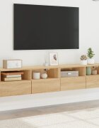 vidaXL Стенни ТB шкафове 2 бр сонома дъб 80x30x30 см инженерно дърво