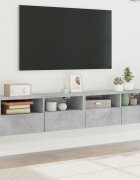 vidaXL Стенни ТВ шкафове 2 бр бетонно сиви 80x30x30 см инженерно дърво