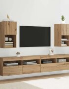 vidaXL Стенни ТВ шкафове 2 бр. Дъб Инженерна дървесина